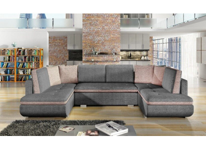 XXL living landscape corner sofa sofa couch upholstery suite corner designer new fabric