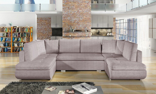XXL living landscape corner sofa sofa couch upholstery suite corner designer new fabric