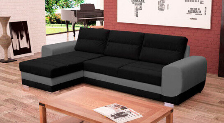 Sofa Sleeper Sofa Designer Sofa with Bed Function + Bed Box Corner Sofa Couch NEW