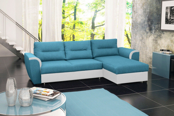 Sofa Sleeper Designer Sofa with Bed Function + Bed Box Corner Sofa Couch NEW