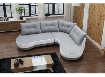 Upholstered sofa, lounge sofa, couch seating group, living room with cushions, L-shaped sofa