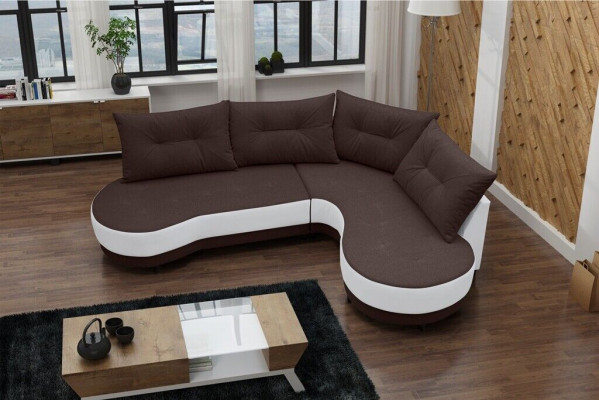 Upholstered sofa, lounge sofa, couch seating group, living room with cushions, L-shaped sofa