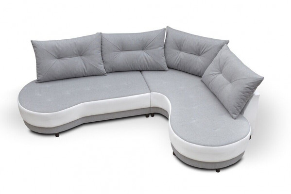 Upholstered sofa, lounge sofa, couch seating group, living room with cushions, L-shaped sofa