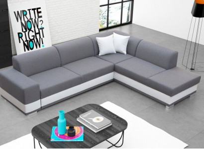 Upholstered sofa lounge sofa seating group couch living room with cushions L-shape sofa