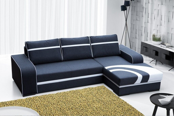 Sofa bed corner sofa with bed function and upholstery - Modern suite with sleeping function NEW