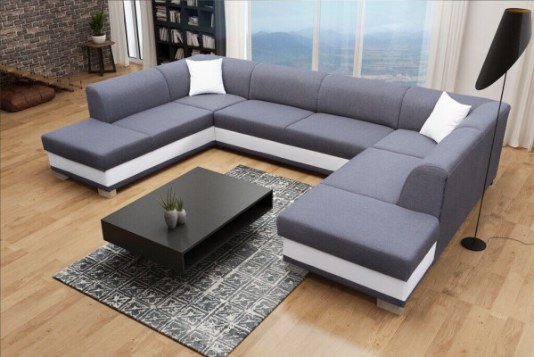 XXL living landscape corner sofa couch upholstery suite corner designer U-shape new sofa