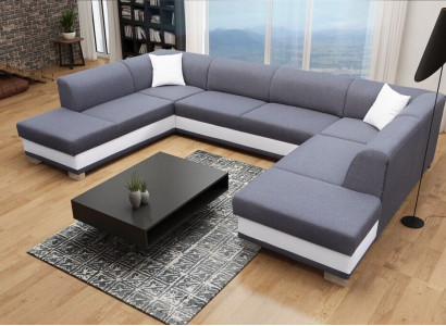 XXL living landscape corner sofa couch upholstery suite corner designer U-shape new sofa