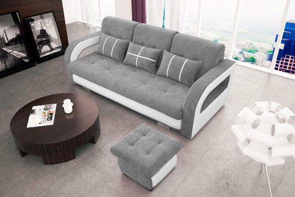 Sofa Couch Upholstery Sofas Couches Sleeper Sofa Bed Function 3-Seater + Ottoman New