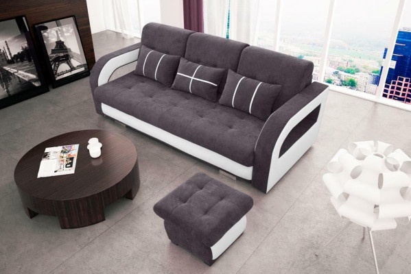 Sofa Couch Upholstery Sofas Couches Sleeper Sofa Bed Function 3-Seater + Ottoman New
