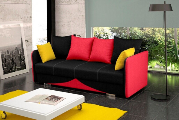Textile Upholstery Fabric Suite Bed Function Sleeper Sofa New 3 Seat Sofa Couch