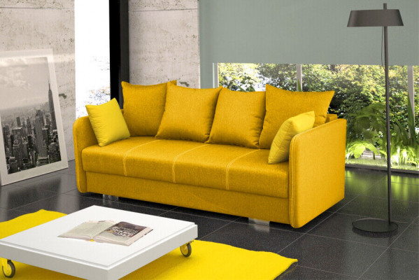 Sofa bed fold-out couch 3-seater sleeping function + storage box couch sofa fold-out sofa