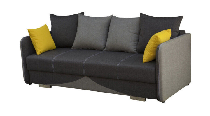 Sofa bed fold-out couch 3-seater sleeping function + storage box couch sofa fold-out sofa