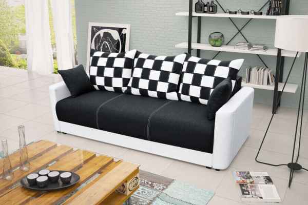 3-seater sofa bed with sleeping function and storage box - Comfortable folding sofa