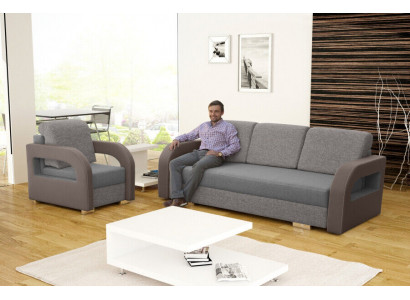 Sleeper Sofa Foldable Couch 3-Seater Sleeping Function + Storage Box Couch Design Sofa