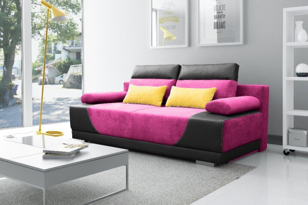 Sofa bed fabric new set with bed function 3 seat sofa couch textile upholstery