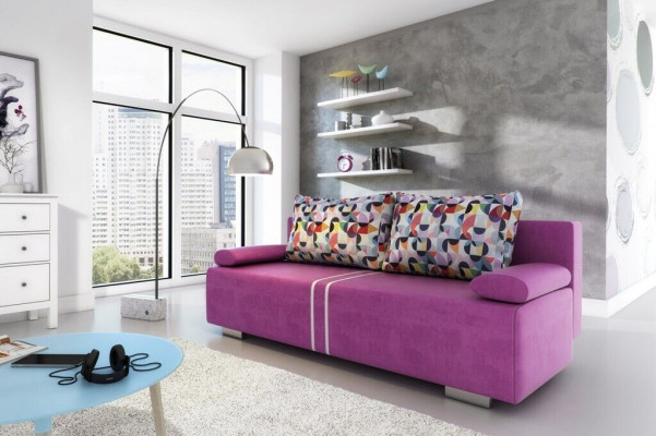 Sofa bed fabric sofa couch textile upholstery new set with bed function 3 seats