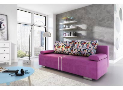 Sofa bed fabric sofa couch textile upholstery new set with bed function 3 seats