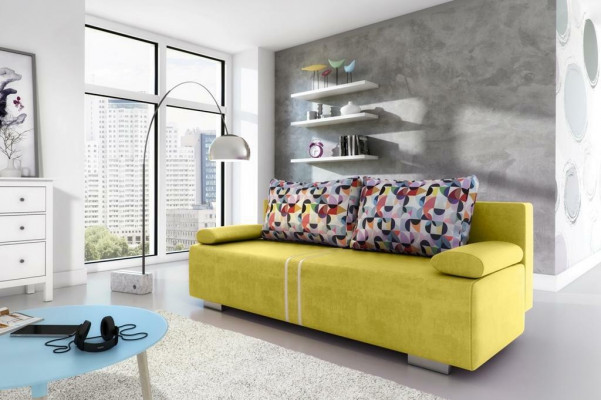 Sofa bed fabric sofa couch textile upholstery new set with bed function 3 seats