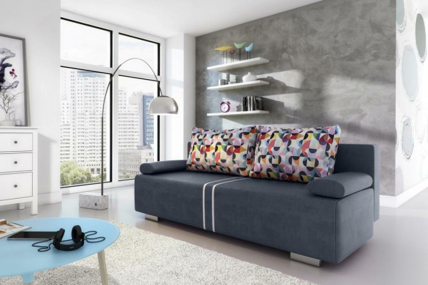 Sofa bed fabric sofa couch textile upholstery new set with bed function 3 seats