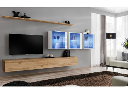 Living room furniture modern style design TV stand wall shelves complete wall cabinet