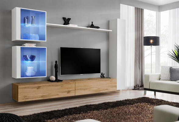 Living room complete wall unit set 6-piece designer luxury furniture wall cabinet