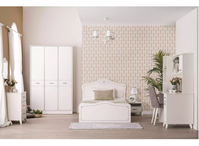 Complete Youth Functional Bed Set 8-Piece Pull-Out Wood White