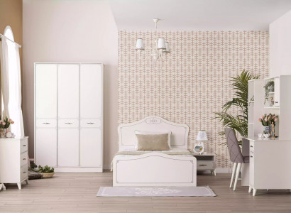 Complete Youth Functional Bed Set 8-Piece Pull-Out Wood White