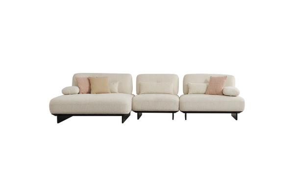 Modern living landscape corner sofa coffee table side table armchair 4-piece set