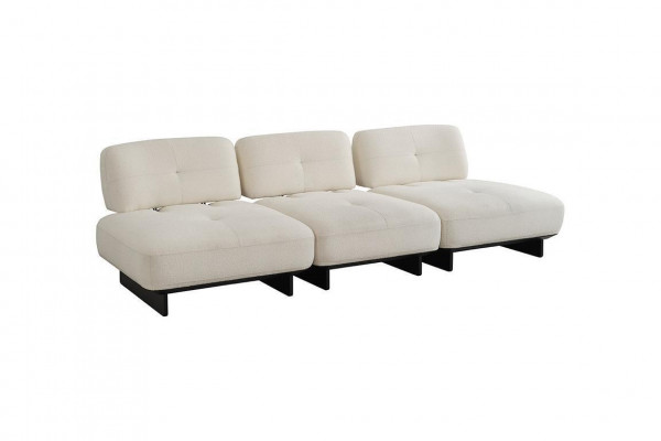 Noble Four-Seater Designer Living Room White 4-Seater Fabric Sofa Furniture