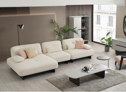 Living room textile sofa luxury L-shaped couch corner sofa designer furniture