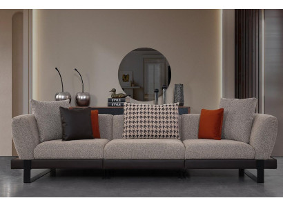 Gray upholstered sofa, living room couch, luxurious living room sofas, new