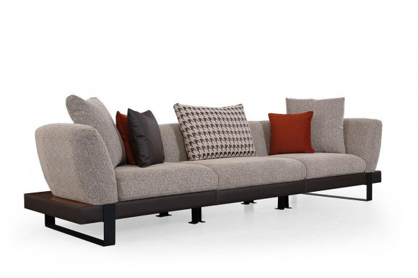 Gray upholstered sofa, living room couch, luxurious living room sofas, new