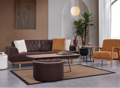 Noble living room furniture modern 3-seater luxurious single-seater 2-piece set