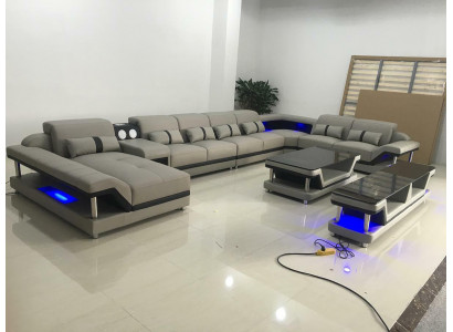 Design sofa complete set upholstery corner sofa corner couch couch sideboard table