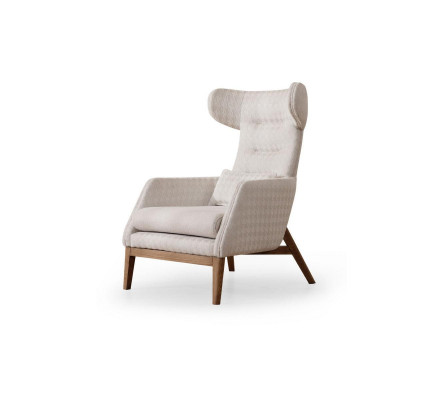 Brown-white seating suite, three-seater luxurious upholstered armchair 2-piece set