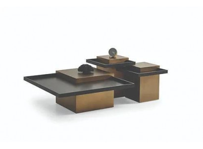 Modern coffee table set living room luxury furniture 3x wooden side tables
