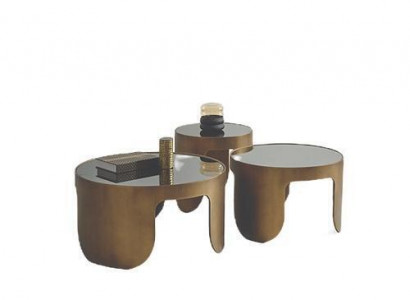 Luxurious Coffee Table Set Designer 3x Coffee Tables Round Table Set