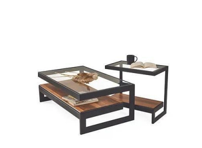 Exclusive coffee table set side table glass table living room coffee table