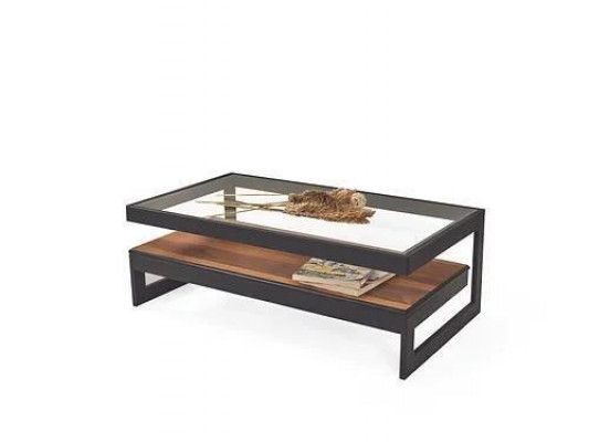 Designer wooden coffee table living room glass table living room side table