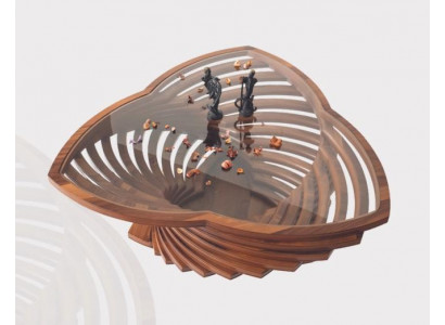Modern brown glass coffee table side table designer table