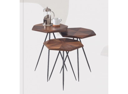 Set of 3x Coffee Tables Side Table Designer Living Room Table Tables
