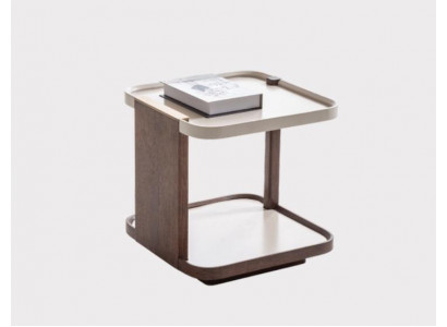 Modern brown side table designer living room wood square new