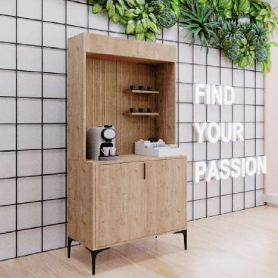 Dining room sideboard brown color modern design coffee cabinet