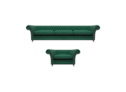 Luxury textile fabric sofa three-seater living room furniture Chesterfield armchair