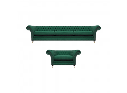 Luxury textile fabric sofa three-seater living room furniture Chesterfield armchair