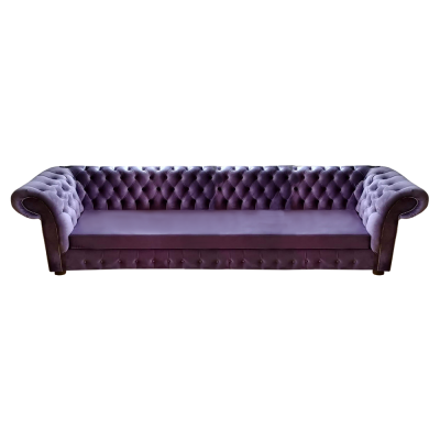 Modern design Chesterfield sofa, four-seater couch, living room furnishings
