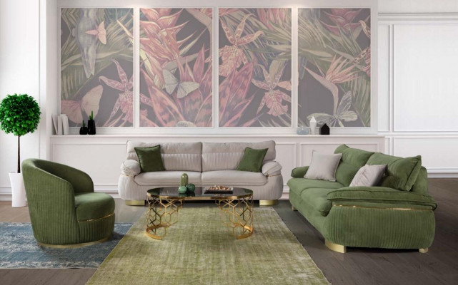 Sofa set 3+3+1 seater sofa gray couch upholstery set fabric furniture