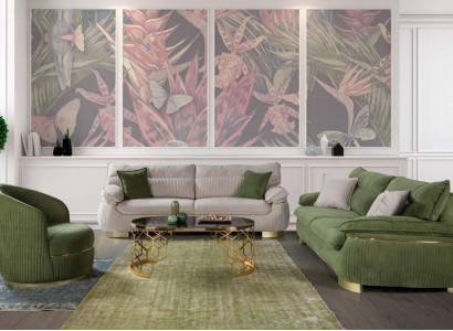 Sofa set 3+3+1 seater sofa gray couch upholstery set fabric furniture
