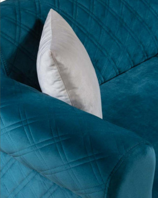 Turkish Three-Seater Couch Elegant Sofa Living Room Furniture Velvet