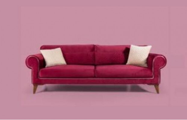Red sofa, 3-seater, fabric sofas, couch upholstery, luxury furniture, modern three-seater